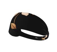 Elastic Sports Headband DLXW Golden Roots and Flowers Picture Soft and Comfortable Moisture-Wicking Suitable for Yoga and Running
