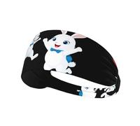 Elastic Sports Headband DLXW Happy Little White Rabbit Picture Soft and Comfortable Moisture-Wicking Suitable for Yoga and Running