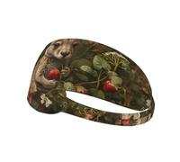 Elastic Sports Headband DLXW Kangaroo in The Strawberry Picture Soft and Comfortable Moisture-Wicking Suitable for Yoga and Running