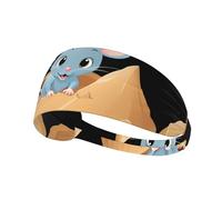 Elastic Sports Headband DLXW Little Mouse in The Sandpit Picture Soft and Comfortable Moisture-Wicking Suitable for Yoga and Running