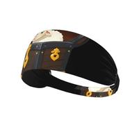 Elastic Sports Headband DLXW Little Sheep in The Treasure Box Picture Soft and Comfortable Moisture-Wicking Suitable for Yoga and Running