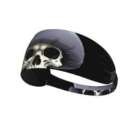 Elastic Sports Headband DLXW Mushroom Head Skull Picture Soft and Comfortable Moisture-Wicking Suitable for Yoga and Running