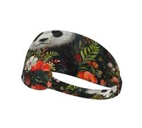 Elastic Sports Headband DLXW Panda in The Garden Picture Soft and Comfortable Moisture-Wicking Suitable for Yoga and Running