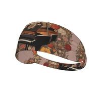 Elastic Sports Headband DLXW Piano Surrounded by Flowers Picture Soft and Comfortable Moisture-Wicking Suitable for Yoga and Running