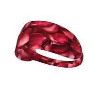 Elastic Sports Headband DLXW Scattered Rose Petals Picture Soft and Comfortable Moisture-Wicking Suitable for Yoga and Running