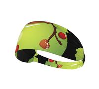 Elastic Sports Headband DLXW The Little Bear in The Fruit Picture Soft and Comfortable Moisture-Wicking Suitable for Yoga and Running