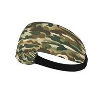 Elastic Sports Headband Hairband AEKGOHP Camo Woodland Camoflage Prints Quick Drying, Moisture Wicking