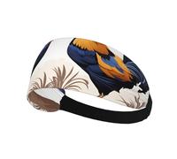Elastic Sports Headband Hairband AEKGOHP French Roosters Prints Quick Drying, Moisture Wicking
