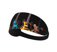 Elastic Sports Headband Hairband AEKGOHP guitar bass music musical instruments Prints Quick Drying, Moisture Wicking