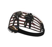 Elastic Sports Headband Hairband AEKGOHP US Military Soldiers Patriotic Memorial Day Prints Quick Drying, Moisture Wicking