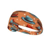 Elastic Sports Headband Hairband BROLEO american west rodeo hat Printing Quick Drying, Moisture Wicking