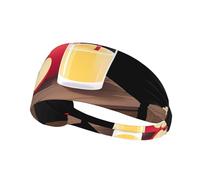 Elastic Sports Headband Hairband BROLEO Apple drink on the table Prints Soft, Breathable, Quick-Dry