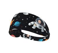 Elastic Sports Headband Hairband BROLEO astronaut Printing Quick Drying, Moisture Wicking