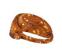 Elastic Sports Headband Hairband BROLEO beauty burnt orange Printing Quick Drying, Moisture Wicking