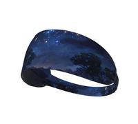 Elastic Sports Headband Hairband BROLEO Constellations in the stars Printing Quick Drying, Moisture Wicking