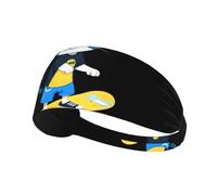 Elastic Sports Headband Hairband BROLEO Cool cat on skateboard Prints Soft, Breathable, Quick-Dry
