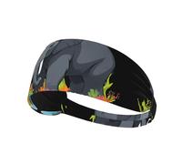 Elastic Sports Headband Hairband BROLEO Elephant entering the ocean Printing Quick Drying, Moisture Wicking