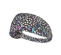 Elastic Sports Headband Hairband BROLEO Glitter Sequin Spot Printing Quick Drying, Moisture Wicking