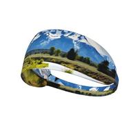 Elastic Sports Headband Hairband BROLEO grand teton national park Printing Quick Drying, Moisture Wicking