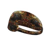 Elastic Sports Headband Hairband BROLEO harvest turkey Printing Quick Drying, Moisture Wicking