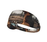 Elastic Sports Headband Hairband BROLEO Hole in dead tree Prints Soft, Breathable, Quick-Dry