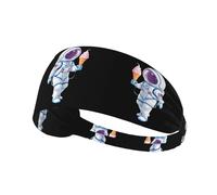 Elastic Sports Headband Hairband BROLEO Ice cream astronaut Printing Quick Drying, Moisture Wicking