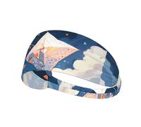 Elastic Sports Headband Hairband BROLEO Kite in the starry sky Prints Soft, Breathable, Quick-Dry