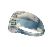 Elastic Sports Headband Hairband BROLEO Ladder to the Clouds Prints Soft, Breathable, Quick-Dry