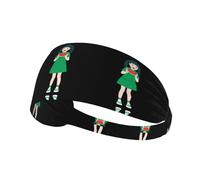 Elastic Sports Headband Hairband BROLEO little girl eating watermelon Printing Quick Drying, Moisture Wicking