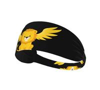Elastic Sports Headband Hairband BROLEO Little lion with wings Printing Quick Drying, Moisture Wicking