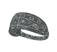 Elastic Sports Headband Hairband BROLEO Math Geometry Geek Calculus Printing Quick Drying, Moisture Wicking