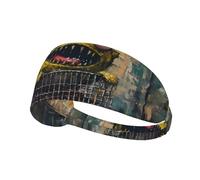 Elastic Sports Headband Hairband BROLEO Monster in the stroller Prints Soft, Breathable, Quick-Dry