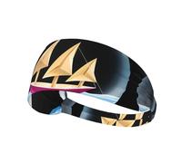Elastic Sports Headband Hairband BROLEO Origami boat in the crystal ball Printing Quick Drying, Moisture Wicking
