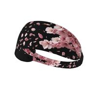 Elastic Sports Headband Hairband BROLEO Petals flying all over the sky Prints Soft, Breathable, Quick-Dry