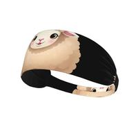 Elastic Sports Headband Hairband BROLEO Pretty little sheep Prints Soft, Breathable, Quick-Dry
