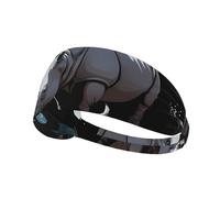 Elastic Sports Headband Hairband BROLEO Rhino drinking water by the river Printing Quick Drying, Moisture Wicking