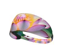 Elastic Sports Headband Hairband BROLEO spirit of the lotus Printing Quick Drying, Moisture Wicking