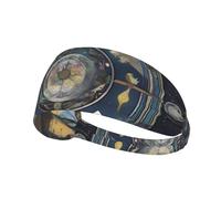 Elastic Sports Headband Hairband BROLEO Tarot Compass Printing Quick Drying, Moisture Wicking