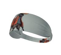 Elastic Sports Headband Hairband BROLEO The Ant on the Skateboard Printing Quick Drying, Moisture Wicking