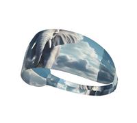 Elastic Sports Headband Hairband BROLEO The little elephant on the clouds Printing Quick Drying, Moisture Wicking