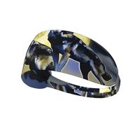 Elastic Sports Headband Hairband BROLEO Two Wolves Whistling at the Moon Prints Soft, Breathable, Quick-Dry