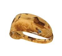 Elastic Sports Headband Hairband BROLEO wheat harvest Printing Quick Drying, Moisture Wicking