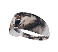Elastic Sports Headband Hairband BROLEO wolves Printing Quick Drying, Moisture Wicking