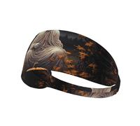 Elastic Sports Headband Hairband DDCXZPP Ghost on The Pumpkin Printing Athletic Band for Women, Men
