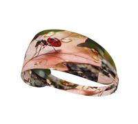 Elastic Sports Headband Hairband DDCXZPP Little Ants on Maple Leaves Printing Athletic Band for Women, Men