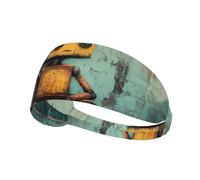 Elastic Sports Headband Hairband DDCXZPP Lonely Robot Printing Athletic Band for Women, Men