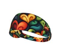 Elastic Sports Headband Hairband DDCXZPP Love Flows Again Printing Athletic Band for Women, Men