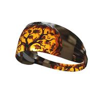 Elastic Sports Headband Hairband DDCXZPP Pumpkin Carving lamp Printing Athletic Band for Women, Men