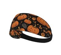 Elastic Sports Headband Hairband HYTTER Artistic Jack-O'-Lantern Picture Spandex, Soft, Breathable, Quick-Dry