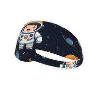 Elastic Sports Headband Hairband HYTTER Galaxy Astronaut Picture Spandex, Soft, Breathable, Quick-Dry